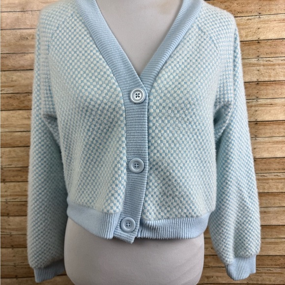 Zara Checked Cardigan sweater sz Small - Picture 2 of 5